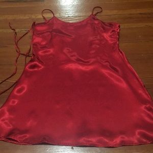 COPY - Red Sexy Satin Lace Up Slip/Dress/Nightgown